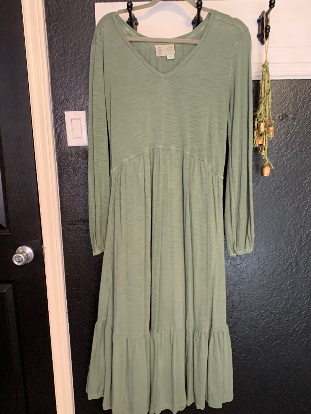 Anthropolgie Saturday Sunday green dress sz Large